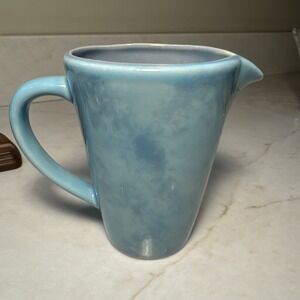 Epoch Stoneware Small Pitcher Blue Ombre Tie Dye pattern